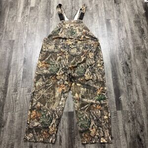 Berne Unlined Camo Hunting Bib Overalls Relaxed Fit 56x32
